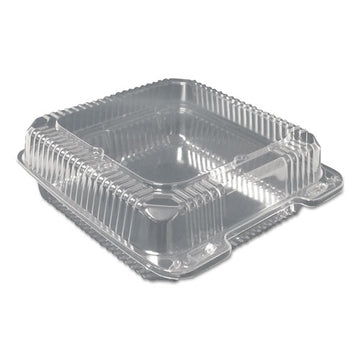 Durable Packaging Plastic Clear Hinged Containers, 9 X 8.63 X 3, Clear, 200-carton freeshipping - TVN Wholesale